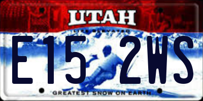 UT license plate E152WS