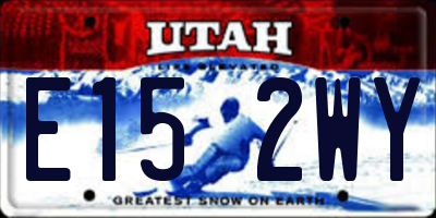 UT license plate E152WY