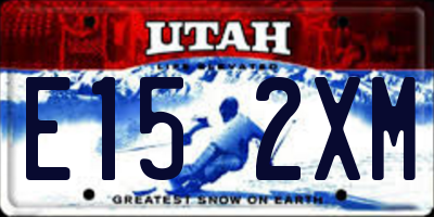 UT license plate E152XM