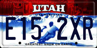 UT license plate E152XR