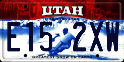 UT license plate E152XW