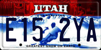 UT license plate E152YA