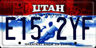 UT license plate E152YF