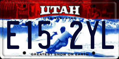 UT license plate E152YL