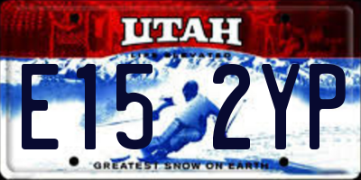 UT license plate E152YP
