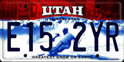 UT license plate E152YR