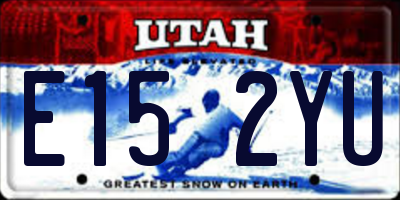UT license plate E152YU