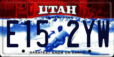 UT license plate E152YW