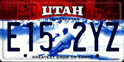 UT license plate E152YZ