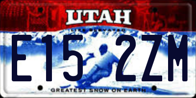 UT license plate E152ZM
