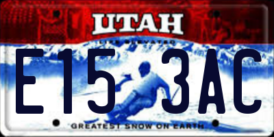 UT license plate E153AC