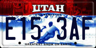 UT license plate E153AF