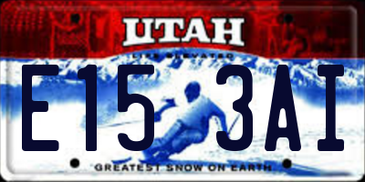UT license plate E153AI