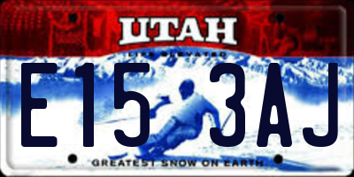 UT license plate E153AJ