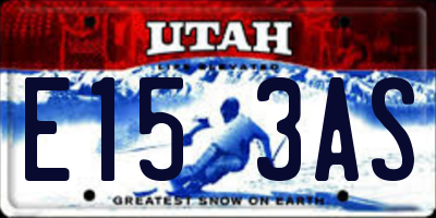 UT license plate E153AS