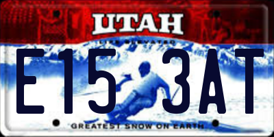 UT license plate E153AT