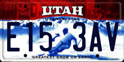UT license plate E153AV