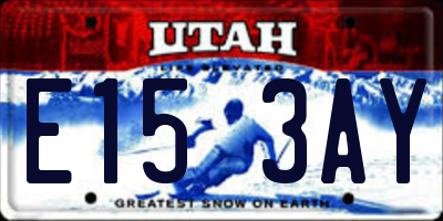 UT license plate E153AY