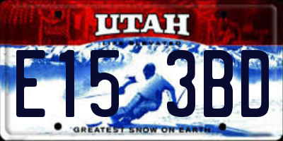 UT license plate E153BD