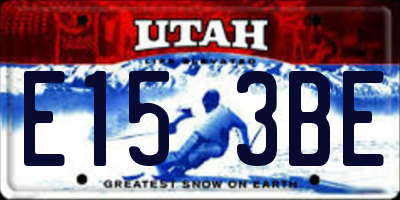 UT license plate E153BE