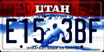 UT license plate E153BF