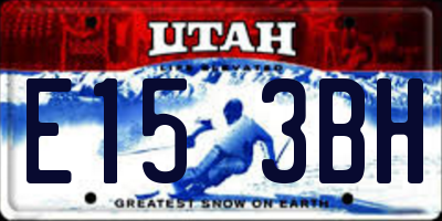 UT license plate E153BH