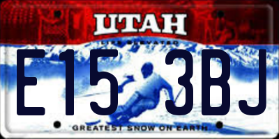 UT license plate E153BJ