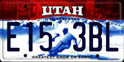 UT license plate E153BL