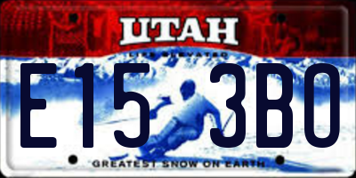 UT license plate E153BO