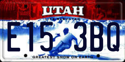 UT license plate E153BQ