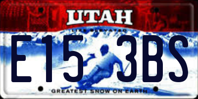 UT license plate E153BS