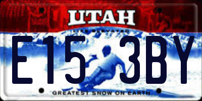 UT license plate E153BY
