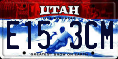 UT license plate E153CM