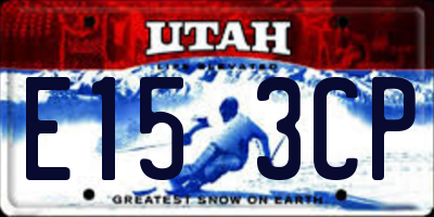 UT license plate E153CP