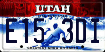 UT license plate E153DI