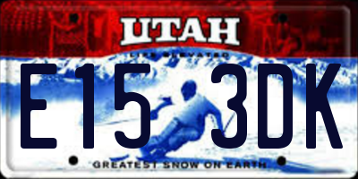 UT license plate E153DK