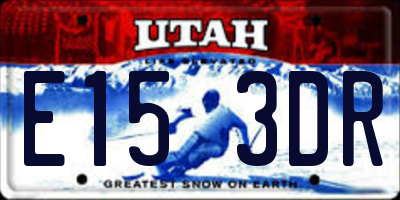 UT license plate E153DR