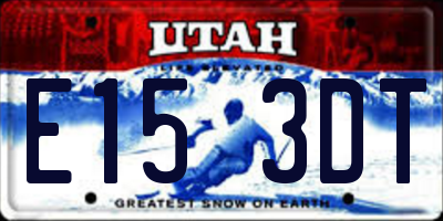 UT license plate E153DT
