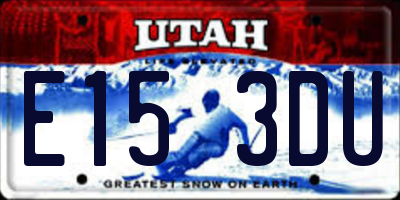 UT license plate E153DU