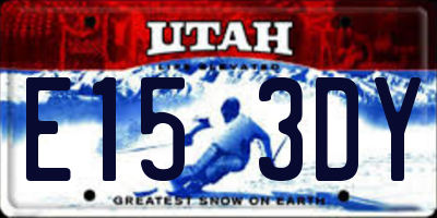 UT license plate E153DY