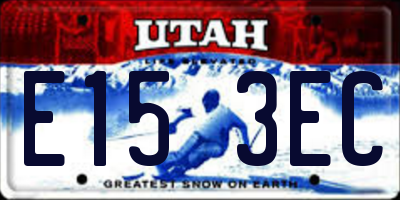 UT license plate E153EC
