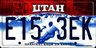 UT license plate E153EK