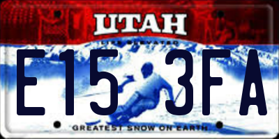 UT license plate E153FA