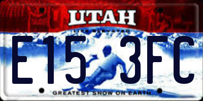 UT license plate E153FC