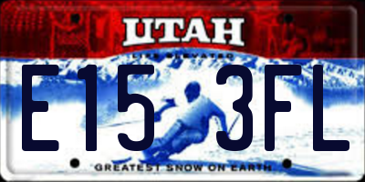 UT license plate E153FL