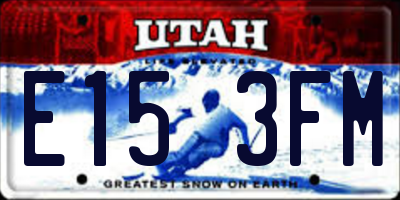UT license plate E153FM