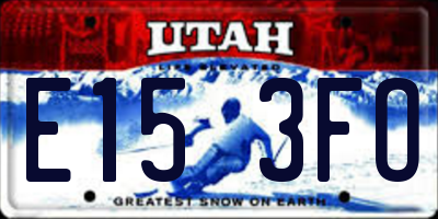 UT license plate E153FO
