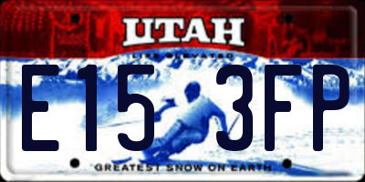 UT license plate E153FP