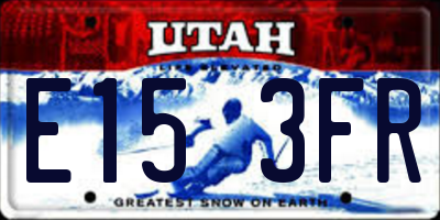 UT license plate E153FR