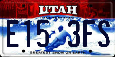 UT license plate E153FS